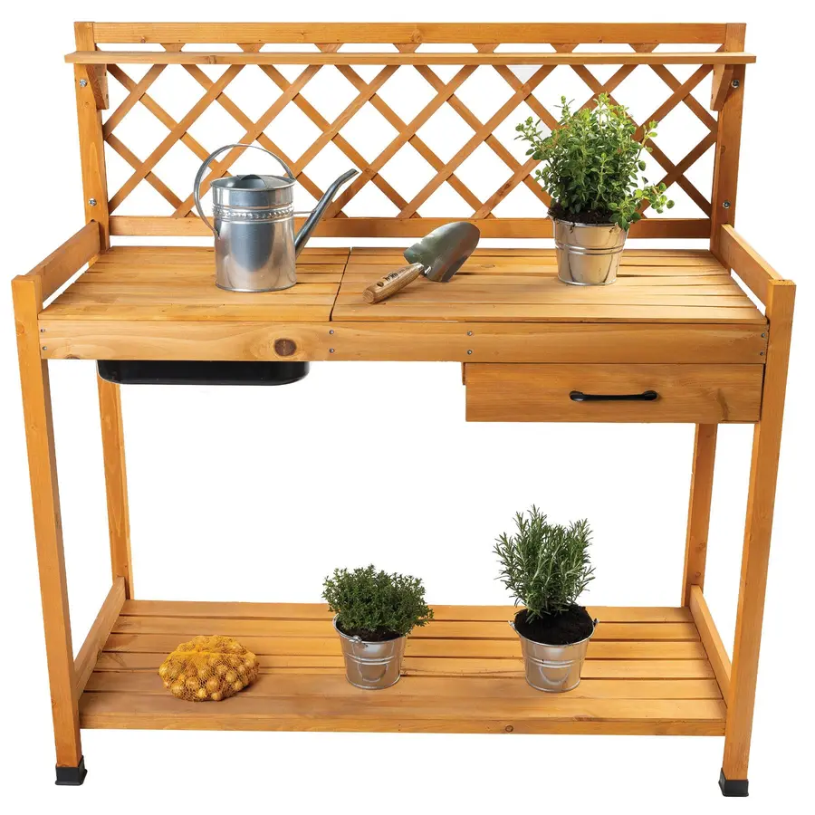 Pflanztisch Gartenschrank Gärtnertisch Blumentisch von terra-garten