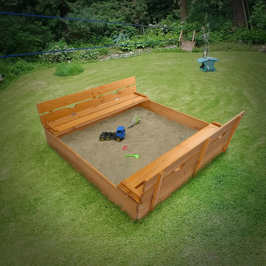 Sandkasten Spielplatz Kinder Plaza 115 x 125,5 cm von terra-garten®