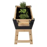 Pflanzschubkarre Pflanzfass Garten Deko Blumenkarre Pflanztrog aus Holz – Ansicht 5