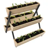 Hochbeet Pflanzkasten Blumenkasten Blumentreppe Kräuterbeet von terra-garten® – Ansicht 1