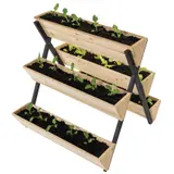 Hochbeet Pflanzkasten Blumenkasten Blumentreppe Kräuterbeet von terra-garten® – Ansicht 2
