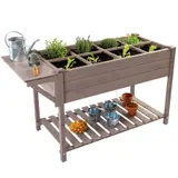 Pflanzkasten Frühbeet Kräuterbeet Blumenbeet mit Ablage – vue 2