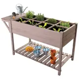 Pflanzkasten Frühbeet Kräuterbeet Blumenbeet mit Ablage – vue 3