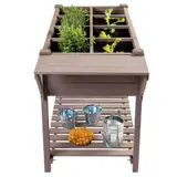 Pflanzkasten Frühbeet Kräuterbeet Blumenbeet mit Ablage – vue 5