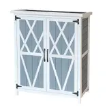Kompakter Gartenschrank aus FSC-zertifiziertem Holz - Ideal für Balkon & Terrasse – Ansicht 2