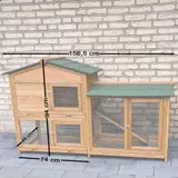 Kaninchenstall Kleintier Terasse Balkon mit 3 Schubladen Klopfer-Plus von Zoo-XXL – view 4