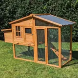 Hühnerhaus Liese -- mit PVC Welldach -- auch mit Extra-Auslauf – vue 2