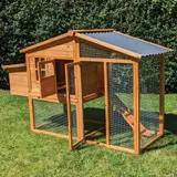 Hühnerhaus Liese -- mit PVC Welldach -- auch mit Extra-Auslauf – vue 5