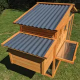 Hühnerhaus Liese -- mit PVC Welldach -- auch mit Extra-Auslauf – vue 7
