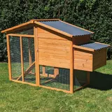 Hühnerhaus Liese -- mit PVC Welldach -- auch mit Extra-Auslauf – vue 8