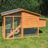Hühnerhaus Liese -- mit PVC Welldach -- auch mit Extra-Auslauf – vue 9