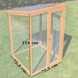 Hühnerhaus Liese -- mit PVC Welldach -- auch mit Extra-Auslauf – vue 24