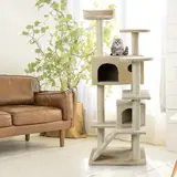 Katzenkratzbaum 132cm Kratzbaum Kletterbaum Spielbaum Sisal -- Sammy -- von zoo-xxl® – vista 1