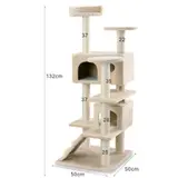 Katzenkratzbaum 132cm Kratzbaum Kletterbaum Spielbaum Sisal -- Sammy -- von zoo-xxl® – vista 2
