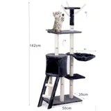 Katzenkratzbaum 142cm Kratzbaum Kletterbaum Spielbaum Sisal -- Simba -- von zoo-xxl® – vista 2